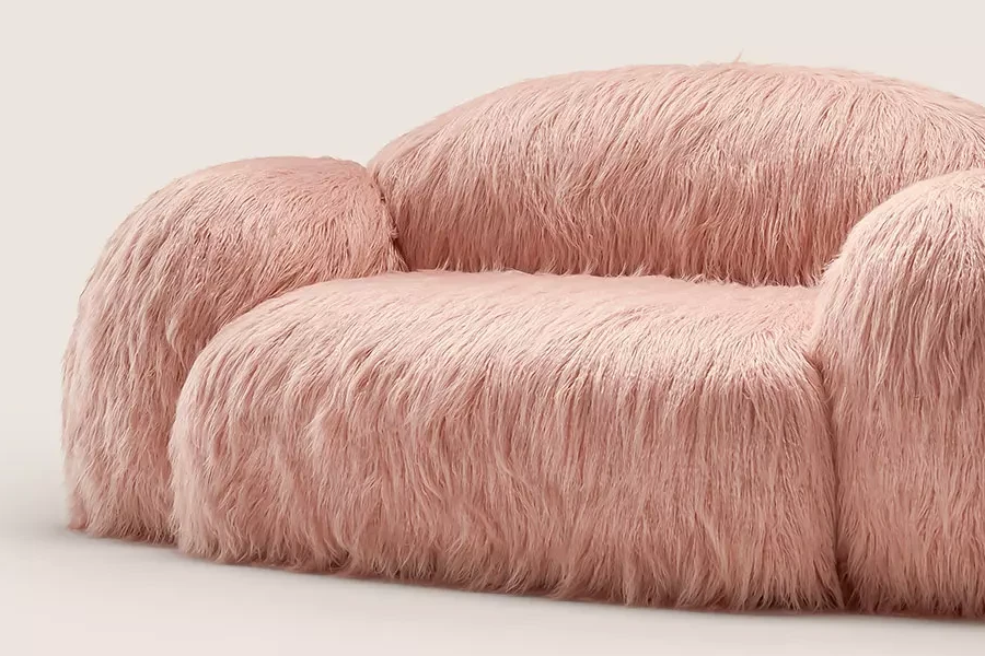 hot pink sofa